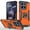 Cosmic Orange, variant on For Motorola Moto G 5G 2025 Robust Magnetic Kickstand Hybrid Case Cover - Dark Purple