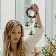 thumbnail image 2 of TIELUTT Bohemian Wall Hanging Rattan Ring & Rope Prayer Door Handle Pearl String Beads Garland Beads Garland Glass Wreath Ribbon Hanging Decorated Garland Outdoor String Beads for Crafts, 2 of 6