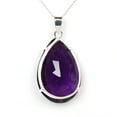 thumbnail image 2 of GEMHUB Violet Amethyst 21.60 Gram Pear Shape Gemstone Pendant Solid 925 Silver Jewelry Fashion, 2 of 4