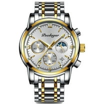 POEDAGAR Fashion Casual Mens Watches Top Brand Luxury Leather Blue Clock Male Sport Wristwatch Waterproof Quartz Watch