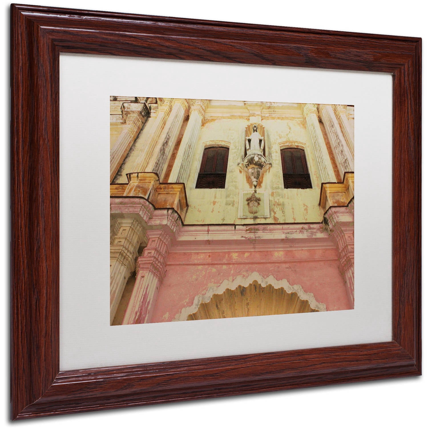 Trademark Fine Art 'Church in Havana' Canvas Art by Masters Fine Art, White Matte, Wood Frame