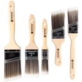 thumbnail image 1 of Juego de 5 pinceles Rawiri, pinceles planos de 25,4/38/52/52/63,5 mm, pinceles de cerdas con mango de madera adecuados para paredes, muebles, contraventanas, pintura, 1 of 8