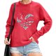 thumbnail image 3 of Gibobby Sudadera Mujer Moda Sudadera con gráfico de cinta de corazón y cuello redondo de manga larga informal a la moda de otoño e invierno para mujer (Rojo, M), 3 of 4