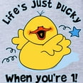thumbnail image 2 of CafePress - Life's Ducky 1St Birthday - Cute Infant Baby Football Bodysuit, 2 of 3