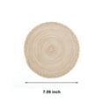 thumbnail image 3 of 2Pcs Round Placemat for Dining Table, Woven Heat Resistant Non-Slip Kitchen Table Mat Diameter 7.1 Inch, 3 of 7