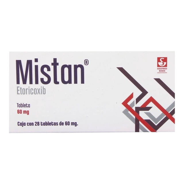 Mistan 60 mg caja con 28 tabletas