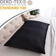 thumbnail image 2 of Hit Notion Premium Microbead Pillow, Anti-Aging, Silk like Cover, Matte Black Matte Black X-Large, 2 of 5