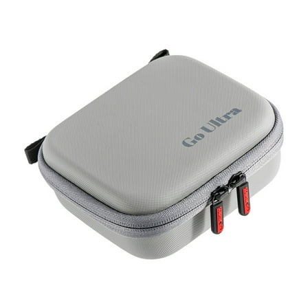 Carrying Case for Insta360 Go Ultra – Shockproof Hard Shell Travel Storage Bag with Custom Compartments, Water-Resistant PU Surface & Portable Hand Strap (Gray)
