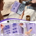 thumbnail image 4 of Allytechgroup Wallet Phone Case for Google Pixel 6 Pro, PU Leather Cards Slots RFID Blocking Flip Cover Metal Strap Hand Wrist Shockproof Stylish Case for Women Girls, Purple, 4 of 8