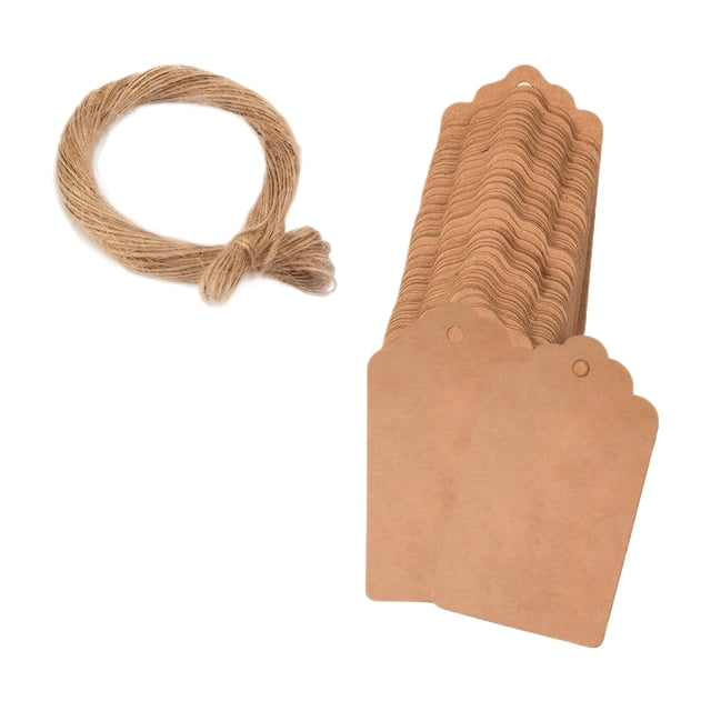 Billuyoard Etiquetas de Papel Kraft Personalizadas para Regalos Kits de Decoración para Fiestas L-16