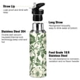 thumbnail image 3 of Yayeee 20oz Insulated Water Bottle Double Wall Stainless Steel with Flip Straw Lid, Green Floral, 3 of 7