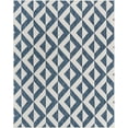 thumbnail image 2 of Rugs.com Jill Zarin Outdoor Collection Rug – 7' 10 x 10' Blue Flatweave Rug Perfect For Living Rooms, Large Dining Rooms, Open Floorplans, 2 of 9