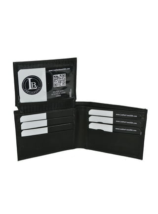 Leatherboss Genuine Leather Boys' Mens' Compact Small Credit Card Holder  Wallet