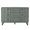 6 Drawer, variant on Modern 6 Drawer Double Dresser with Grid Carved Pine Front, Minimalist Chest of Drawers with Large Storage Space Metal Base for Bedroom, Ash Veneered Top, Metal Legs, Light Green