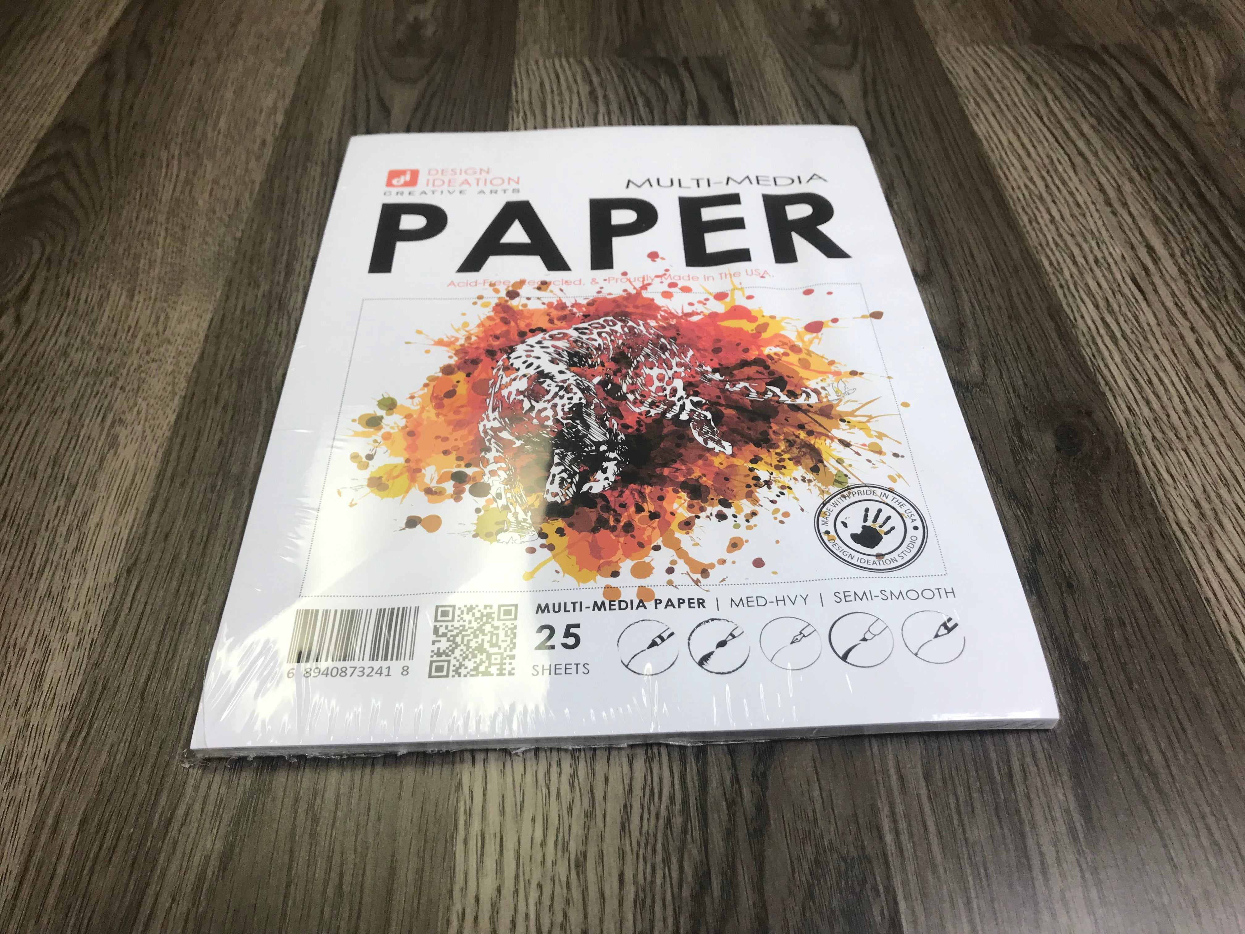 MULTI MEDIA Paper : Premium Sketch Paper. Loose Sheet Pack. (8.5" x 11") (100 Sheets)