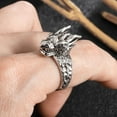 thumbnail image 2 of FENOHREFE Vintage Punk Dragon Rings For Men Nordic Styles Stainless Steel Jewelry For Parties Or Halloween Gifts, 2 of 8