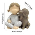 thumbnail image 3 of Statue de Fille et Chien en Résine Créative pour Décoration de Mariage, 3 of 8