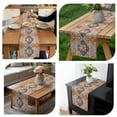 thumbnail image 2 of Turmeric Floral Table Runner 13x60 inch Medieval Ethnic Turkey Cotton Linen Dining Table Runner Ideal for Dresser Kitchen Coffee Tables - Machine Washable, 2 of 9