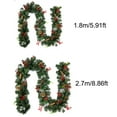 thumbnail image 4 of Ensemble de Décoration de Guirlande de Noël en PVC - 1,8m/5,91 Pieds Ou 2,7m/8,86 Pieds Ornement Suspendu Ignifuge avec Nœud Rouge en Option, Baies Rouges Ou Boule de Noël - Idéal pour Fenêtre, Plafond, Rampe, Centre Commercial, Hôtel, 4 of 5