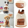 thumbnail image 2 of Autumn Winter Fashion Cat Vest Warm Lined Thickened Pet Coat With Small Leather Pocket For Small Dogs And Cats, 2 of 7