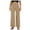 Beige, variant on YYDGH Women's Wide Leg Ribbed Knit Pants Casual Elastic High Waisted Loose Long Pants Solid Color Palazzo Trousers Green XXL