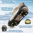thumbnail image 6 of Ice Spikes Snow Traction Cleats Crampons for Shoe and Hiking Boots Non-Slip Snow Grips Cleats for Walking on Snow and Ice Rubber Anti Slip Crampons with Cleats, 6 of 9