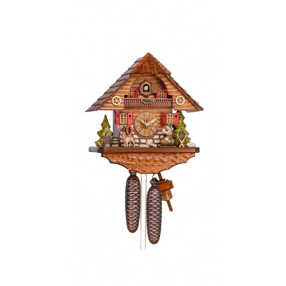Cuckoo Clock Black Forest house with moving beer drinker KA 862 EX