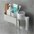 thumbnail image 3 of Soporte para secador de pelo montado en la pared, soporte para secador de pelo, caja de almacenamiento para secador de pelo con caja de almacenamiento, sin perforaciones, impermeable, fuerte adherenci, 3 of 5