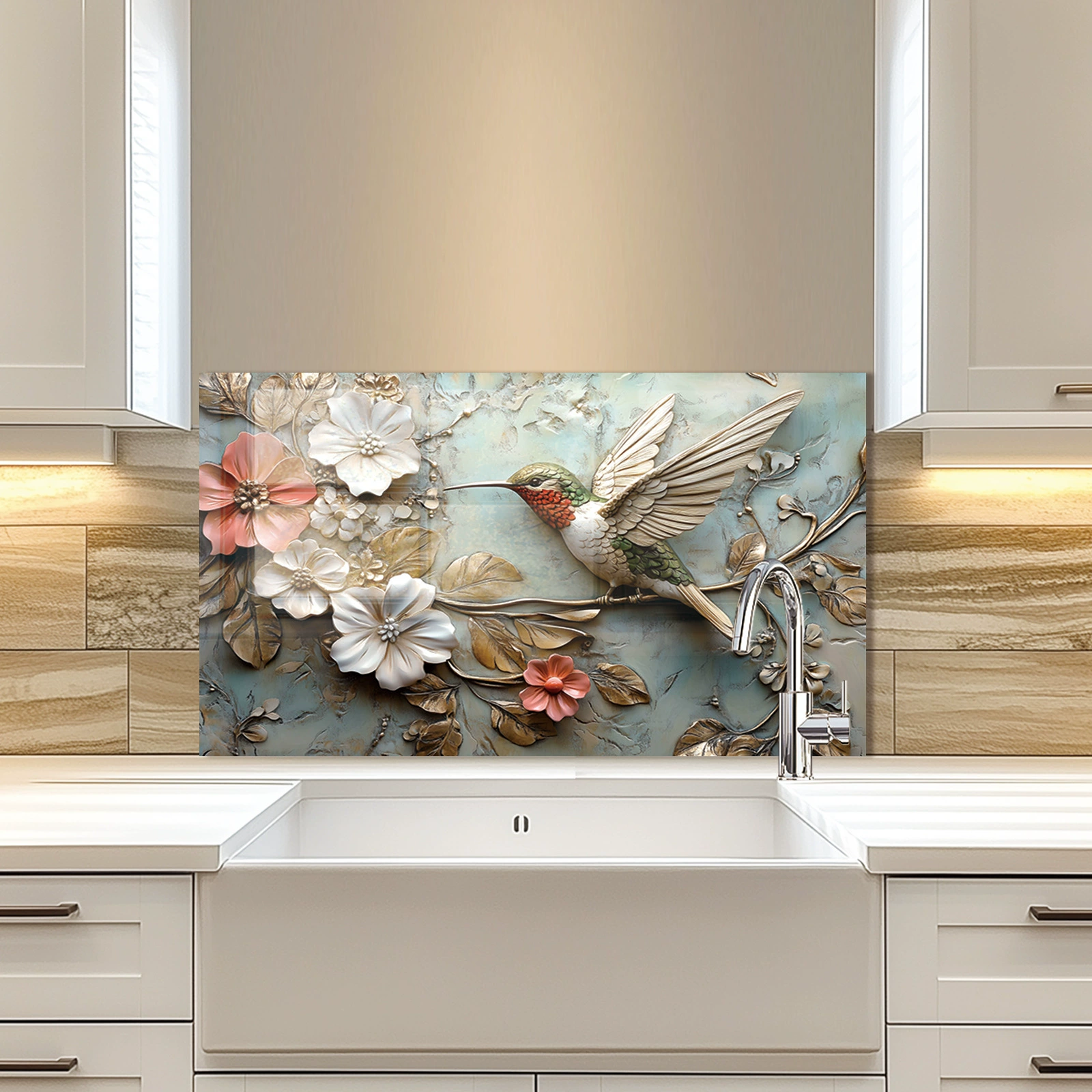Tempered Glass Backsplash For Kitchen Behind Stove,Stove Back Top Cover,Easy to Clean Glass Splashback, Sink Cover Splash Guard,Home Kitchen Wall Decor
