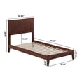 thumbnail image 5 of Nantucket Twin Solid Wood Low Profile Platform Bed in Walnut, 5 of 9