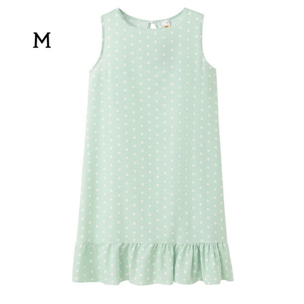 Sonducket Vestido de mujer Punto Ropa sin mangas Ropa suelta Vestido de tanque con volantes sueltos Vestidos Verde METRO
