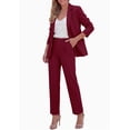thumbnail image 4 of PRETTYGARDEN Two Piece Sets for Women Dressy Pant Suits Lapel Blazer,Straight Leg Dress Pants,Professional Interview Suit Set,Business Casual Outfits,Office Work Clothes,Fall Winter, 4 of 9