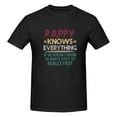 thumbnail image 5 of Pappy Knows Everything If He Doesn'T Know He Makes Stuff Cotton T-Shirt Black X-Large, 5 of 5