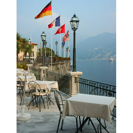 Lakeside Restaurant, Lake Como, Italy Print Wall Art By Lisa S. (Best Restaurants Lake Como)