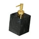 thumbnail image 4 of Dispensador de gel de ducha vacío, dispensador de jabón líquido de manos, 400 ml, elegante resina de mármol cabeza dorada negra, 4 of 9