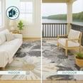 thumbnail image 4 of Addison Rugs Chantille Indoor/Outdoor Transitional Floral Gray Machine Washable Rectangle Rug, 9' x 12', 4 of 8