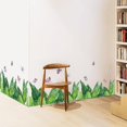 thumbnail image 3 of Un conjunto de pegatinas de pared, pegatinas de pared de mariposas con hojas tropicales verdes, decoración de pared para dormitorio, sala de estar y oficina, 3 of 5