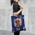 thumbnail image 4 of Patriotic Doberman Pinscher Celebrates 4th of July All Over Print 3D Canvas Tote Bag Doberman Dog Lover Gifts Reusable Handbag - 02009, 4 of 5