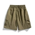 thumbnail image 4 of HOOMEUMY Men's Summer Cargo Shorts with Pockets Lightweight Quick Dry Beach Board Shorts Sports Running Gym Shorts Brown 8, 4 of 4