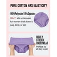 thumbnail image 5 of GAI YI Women's High-Waist Tummy Control Girdle Panties Ladies Panties for Women Full Coverage Underwear 2Black+2Lavender L, 5 of 6