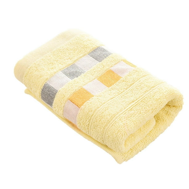 Toalla deportiva super absorbente gruesa, toalla grande para parejas para lavado facial, cómoda, suave y transpirable, amarillo