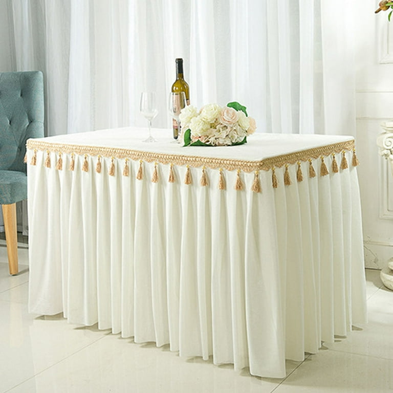 Navy blue table skirt top