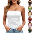 thumbnail image 1 of Women's Solid Color Fashionable Trend Chest Hugging Backless Strapless Tops, 1 of 8