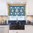 thumbnail image 6 of Little Blues Flower Three Tier Curtains Tier Kitchen Living Room Bedroom Balcony 2 Panels 27x36 Inch, 6 of 9