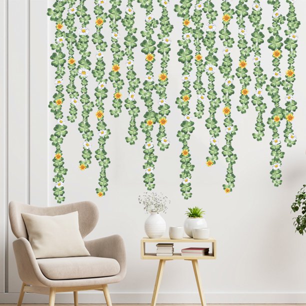 Gwong Decoración hogareña 2pcs Fotomural Mural Autoadhesivo PVC con Encanto Colgante de Vid Calcomanía para el hogar Gwong 21084231