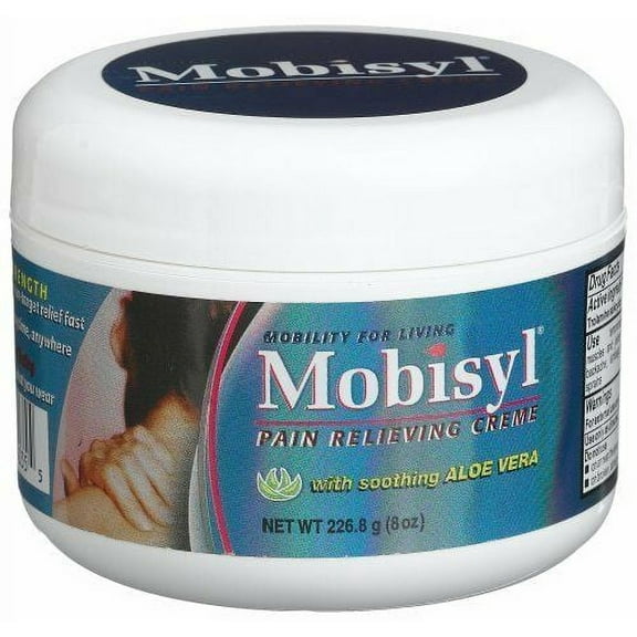 Mobisyl Pain Relieving Creme with Soothing Aloe Vera, 8.0-Ounce Jar (Pack of 2)