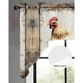 thumbnail image 3 of Farmhouse Chicken Kitchen Swag Valances for Windows, Vintage Rustic Shabby Wooden Swag Valances Curtains for Living Room, Rod Pocket Window Treatments for Bathroom, Bedroom, Cafe, 56"x36", 3 of 6