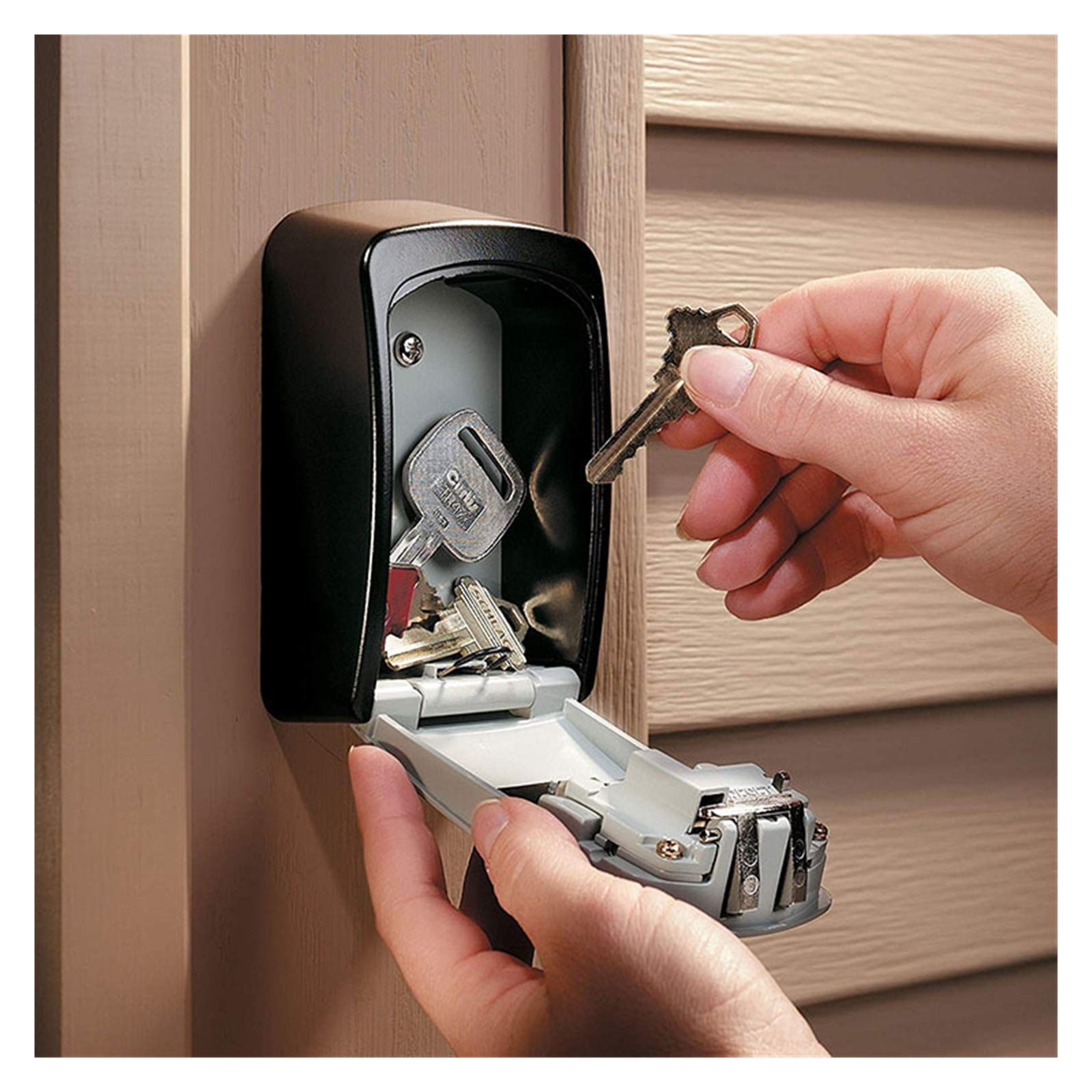 Lock Outdoor Waterproof Key Safe ,Password Storage Box Alloy Material Key Security Storage Box