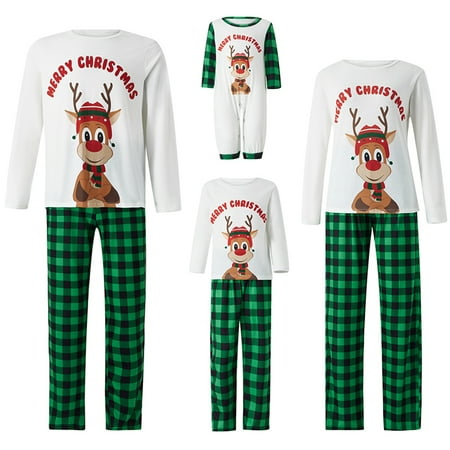 

Christmas Family Pjs Matching Family Pajamas Sleepwear Holiday Xmas PJs Sets for Adults Kid Baby