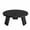 Black, variant on Round Coffee Table, Farmhouse Small Wooden Coffee Table with 3 Strong Legs, Easy Assembly, 33.5" x 15.7"